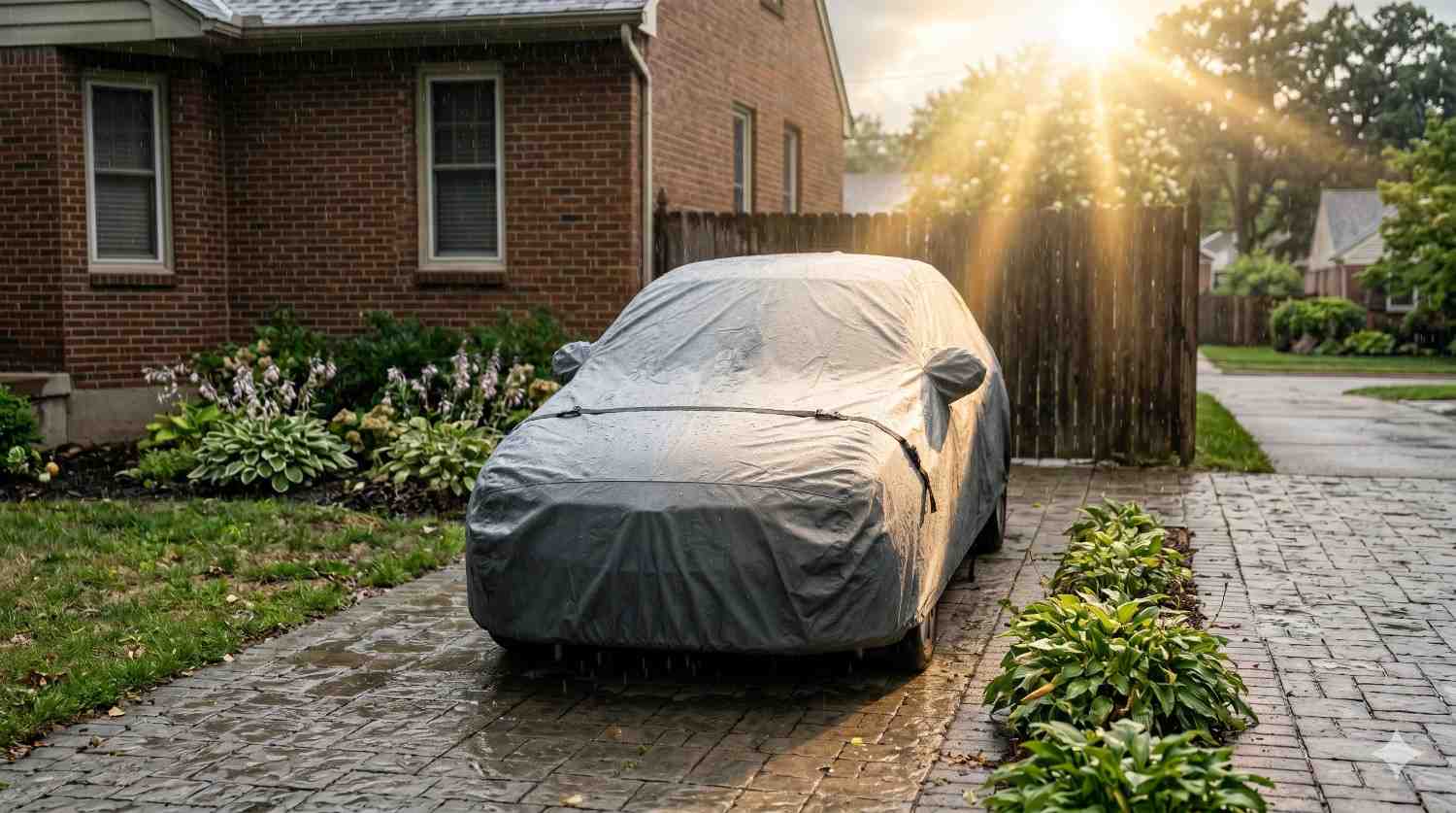 Premium 100% waterproof and dustproof car covers with UV protection and scratch-proof soft lining for all car models at Auto House Pakistan
