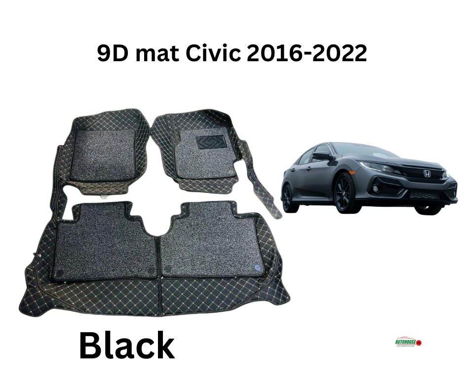 9D Floor Mats Honda civic 2016-2022